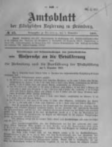Amtsblatt der Königlichen Preussischen Regierung zu Bromberg. 1908.11.05 No.45