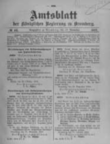 Amtsblatt der Königlichen Preussischen Regierung zu Bromberg. 1908.11.19 No.47