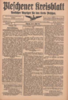 Pleschener Kreisblatt: Amtlicher Anzeiger f&uuml;r den Kreis Pleschen 1916.04.08 Jg.64 Nr29