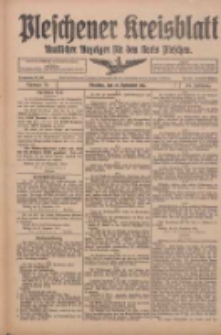 Pleschener Kreisblatt: Amtlicher Anzeiger f&uuml;r den Kreis Pleschen 1916.09.27 Jg.64 Nr78