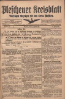 Pleschener Kreisblatt: Amtlicher Anzeiger f&uuml;r den Kreis Pleschen 1917.01.24 Jg.65 Nr7