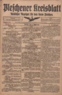 Pleschener Kreisblatt: Amtlicher Anzeiger f&uuml;r den Kreis Pleschen 1917.01.27 Jg.65 Nr8
