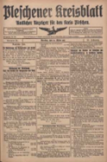 Pleschener Kreisblatt: Amtlicher Anzeiger f&uuml;r den Kreis Pleschen 1917.03.14 Jg.65 Nr21