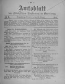 Amtsblatt der K&ouml;niglichen Preussischen Regierung zu Bromberg. 1905.02.16 No.7