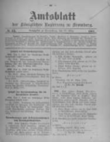 Amtsblatt der K&ouml;niglichen Preussischen Regierung zu Bromberg. 1905.03.30 No.13