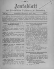 Amtsblatt der K&ouml;niglichen Preussischen Regierung zu Bromberg. 1905.04.06 No.14