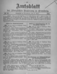 Amtsblatt der K&ouml;niglichen Preussischen Regierung zu Bromberg. 1905.04.27 No.17