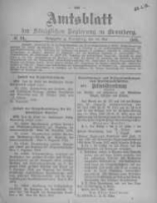 Amtsblatt der K&ouml;niglichen Preussischen Regierung zu Bromberg. 1905.05.25 No.21