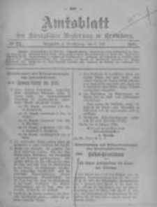 Amtsblatt der K&ouml;niglichen Preussischen Regierung zu Bromberg. 1905.07.06 No.27