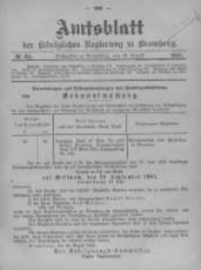Amtsblatt der Königlichen Preussischen Regierung zu Bromberg. 1905.08.24 No.34