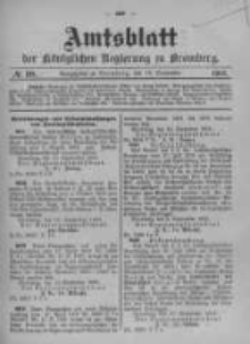 Amtsblatt der K&ouml;niglichen Preussischen Regierung zu Bromberg. 1905.09.21 No.38
