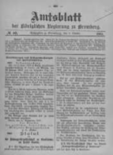 Amtsblatt der K&ouml;niglichen Preussischen Regierung zu Bromberg. 1905.10.05 No.40