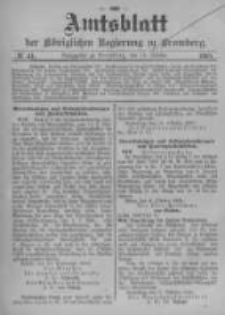 Amtsblatt der K&ouml;niglichen Preussischen Regierung zu Bromberg. 1905.10.12 No.41