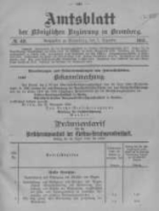 Amtsblatt der Königlichen Preussischen Regierung zu Bromberg. 1905.12.07 No.49