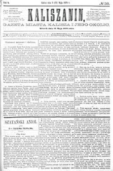 Kaliszanin: gazeta miasta Kalisza i jego okolic 1878.05.14 Nr38