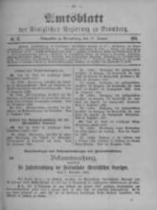 Amtsblatt der K&ouml;niglichen Preussischen Regierung zu Bromberg. 1901.01.10 No.2