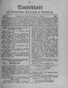 Amtsblatt der K&ouml;niglichen Preussischen Regierung zu Bromberg. 1901.02.21 No.8