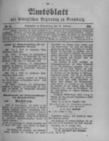Amtsblatt der Königlichen Preussischen Regierung zu Bromberg. 1901.02.21 No.8