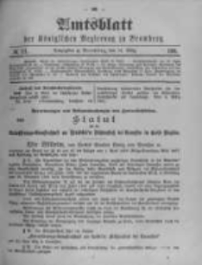 Amtsblatt der K&ouml;niglichen Preussischen Regierung zu Bromberg. 1901.03.14 No.11