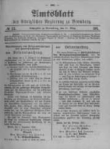 Amtsblatt der K&ouml;niglichen Preussischen Regierung zu Bromberg. 1901.03.14 No.12