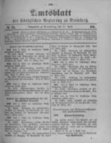 Amtsblatt der Königlichen Preussischen Regierung zu Bromberg. 1901.04.11 No.15