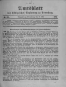 Amtsblatt der K&ouml;niglichen Preussischen Regierung zu Bromberg. 1901.05.16 No.20