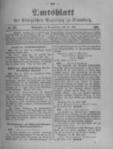 Amtsblatt der K&ouml;niglichen Preussischen Regierung zu Bromberg. 1901.05.30 No.22
