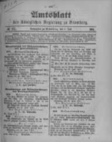 Amtsblatt der Königlichen Preussischen Regierung zu Bromberg. 1901.07.04 No.27