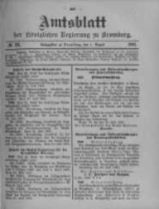 Amtsblatt der Königlichen Preussischen Regierung zu Bromberg. 1901.08.01 No.31