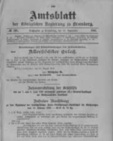 Amtsblatt der K&ouml;niglichen Preussischen Regierung zu Bromberg. 1901.09.19 No.38