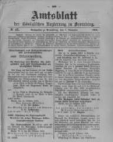 Amtsblatt der Königlichen Preussischen Regierung zu Bromberg. 1901.11.07 No.45