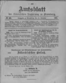 Amtsblatt der K&ouml;niglichen Preussischen Regierung zu Bromberg. 1901.11.14 No.46
