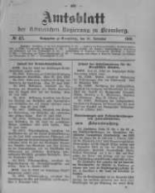 Amtsblatt der Königlichen Preussischen Regierung zu Bromberg. 1901.11.21 No.47