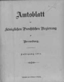 Amtsblatt der Königlichen Preussischen Regierung zu Bromberg. 1911.01.05 No.1