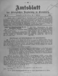 Amtsblatt der Königlichen Preussischen Regierung zu Bromberg. 1911.02.02 No.5