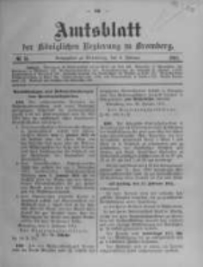 Amtsblatt der K&ouml;niglichen Preussischen Regierung zu Bromberg. 1911.02.09 No.6