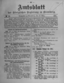 Amtsblatt der K&ouml;niglichen Preussischen Regierung zu Bromberg. 1911.03.16 No.11