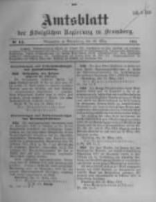 Amtsblatt der K&ouml;niglichen Preussischen Regierung zu Bromberg. 1911.03.30 No.13