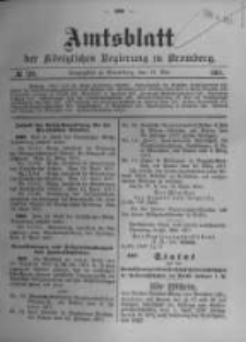 Amtsblatt der K&ouml;niglichen Preussischen Regierung zu Bromberg. 1911.05.18 No.20