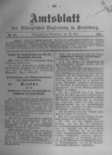 Amtsblatt der K&ouml;niglichen Preussischen Regierung zu Bromberg. 1911.05.25 No.21