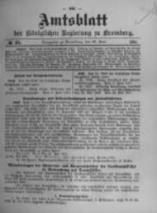 Amtsblatt der K&ouml;niglichen Preussischen Regierung zu Bromberg. 1911.06.22 No.25