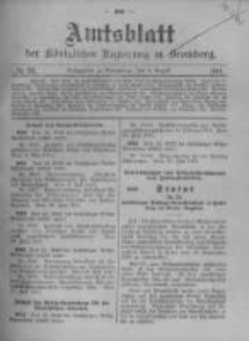 Amtsblatt der K&ouml;niglichen Preussischen Regierung zu Bromberg. 1911.08.03 No.31