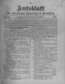 Amtsblatt der Königlichen Preussischen Regierung zu Bromberg. 1911.08.24 No.34
