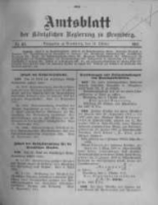 Amtsblatt der Königlichen Preussischen Regierung zu Bromberg. 1911.10.12 No.41