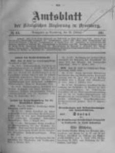 Amtsblatt der K&ouml;niglichen Preussischen Regierung zu Bromberg. 1911.10.26 No.44