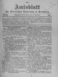 Amtsblatt der K&ouml;niglichen Preussischen Regierung zu Bromberg. 1911.11.09 No.46