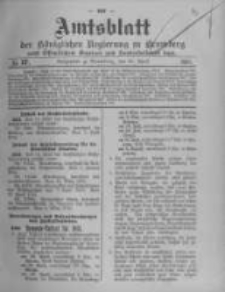 Amtsblatt der Königlichen Preussischen Regierung zu Bromberg. 1914.04.25 No.17