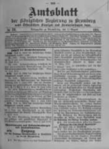 Amtsblatt der Königlichen Preussischen Regierung zu Bromberg. 1914.08.01 No.31