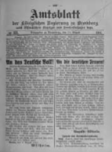 Amtsblatt der Königlichen Preussischen Regierung zu Bromberg. 1914.08.15 No.33