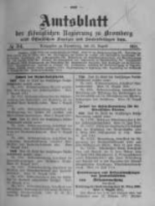 Amtsblatt der Königlichen Preussischen Regierung zu Bromberg. 1914.08.22 No.34